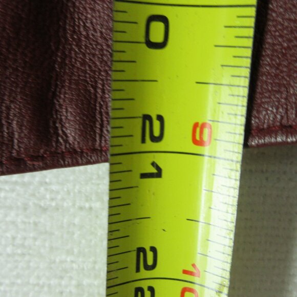 Get A Way Leather Biker Jacket Size 36 Oxblood Red Fitted Moto - Picture 8 of 9